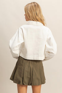 White Denim Top