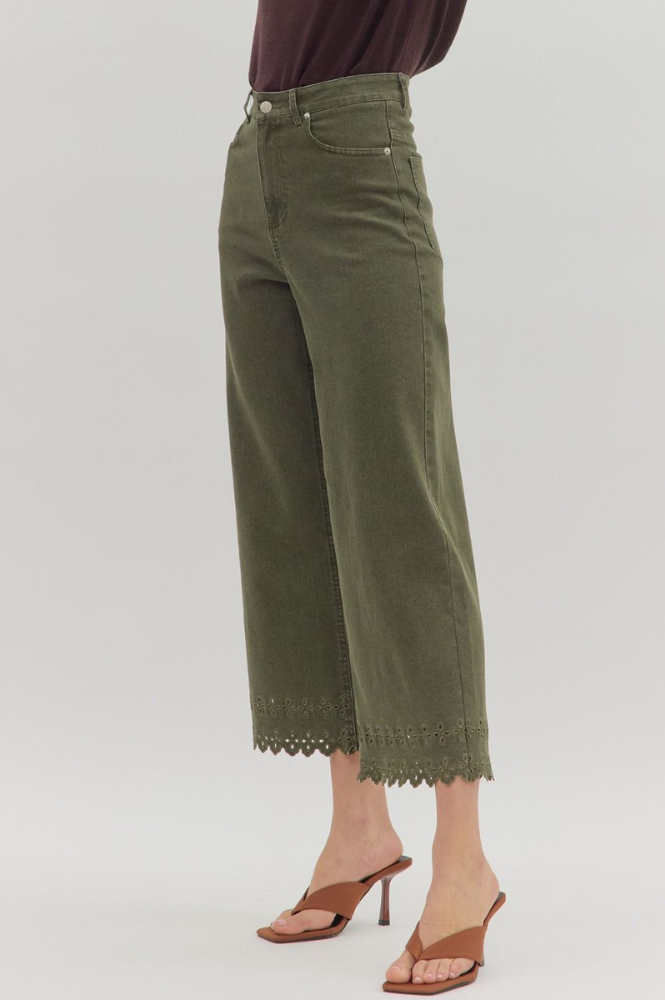 Laced In Green Denim