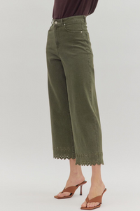 Laced In Green Denim