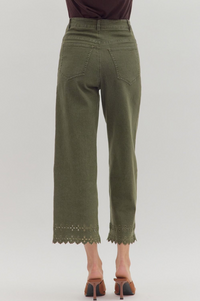 Laced In Green Denim