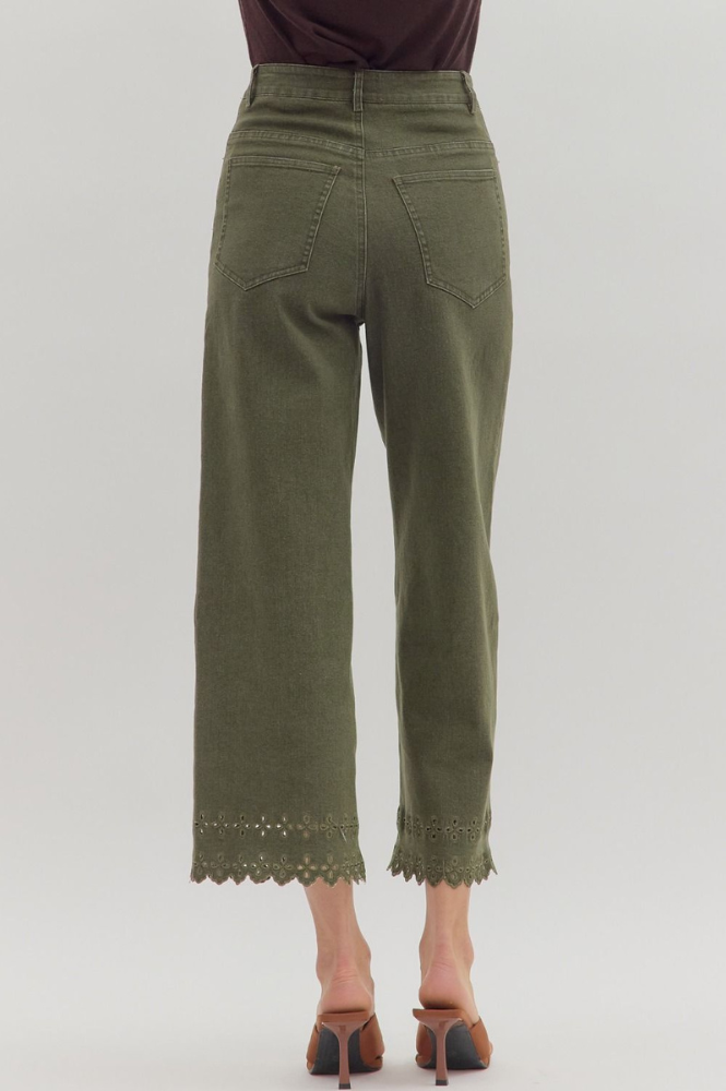 Laced In Green Denim