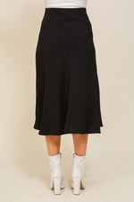 Black Midi Flare Skirt