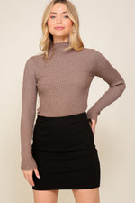 Mock Neck Long Sleeve Sweater