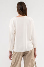 All Aboard Ivory Knit Top