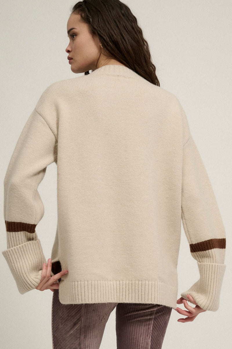 Stripe Sleeve Sweater