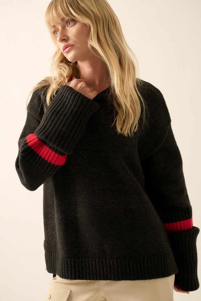 Stripe Sleeve Sweater