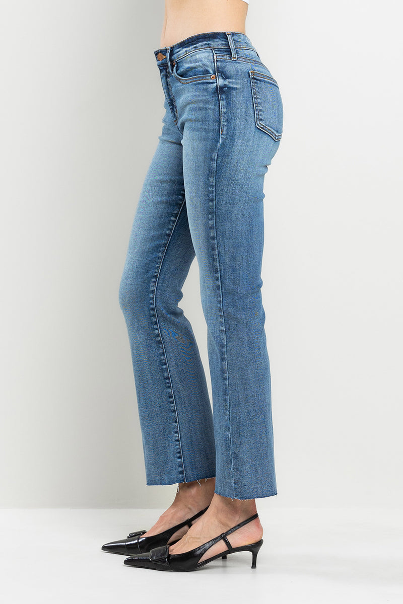 Straight Shot Mid Rise Denim