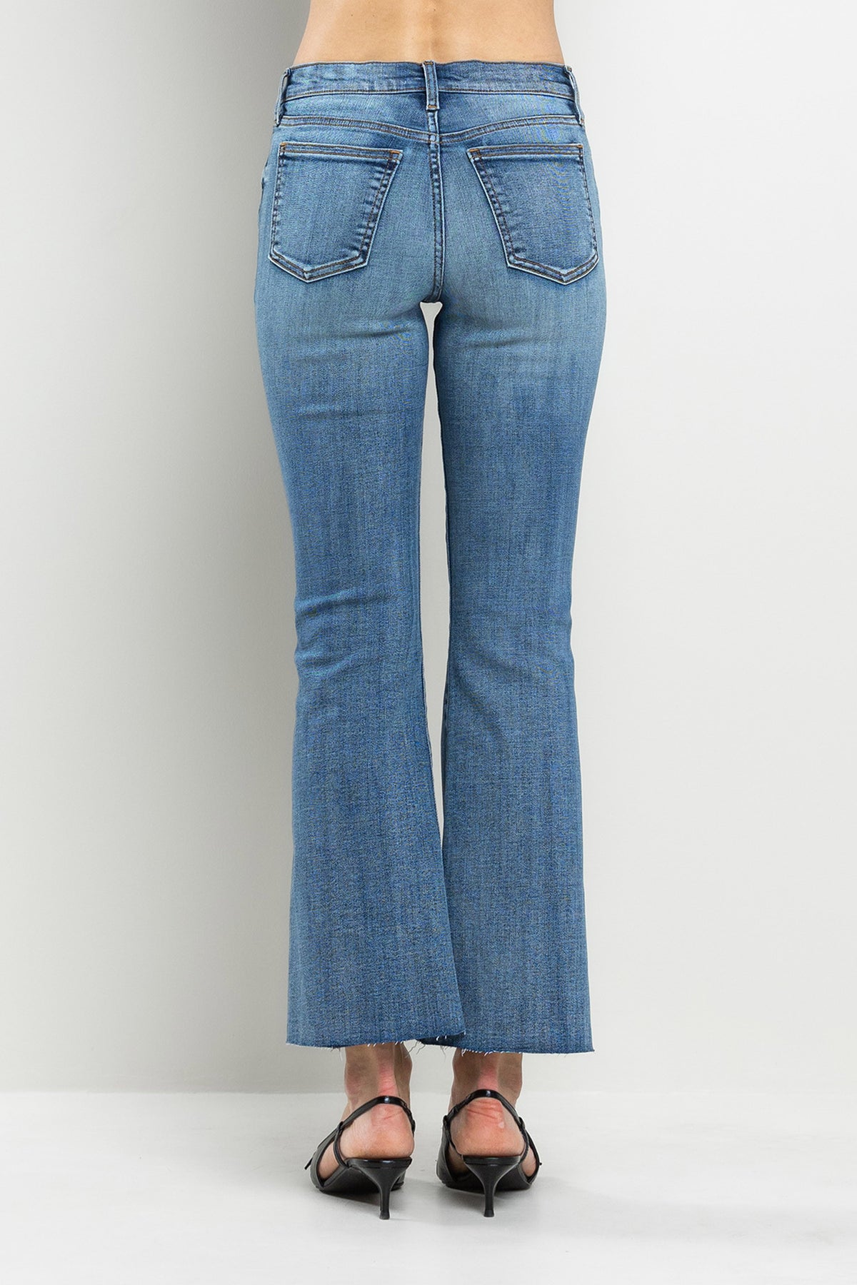 Straight Shot Mid Rise Denim