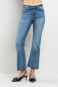 Straight Shot Mid Rise Denim