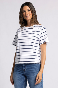 Katelin Striped Short Sleeve Tee