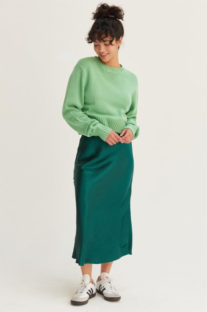 Holiday Shine Midi Skirt