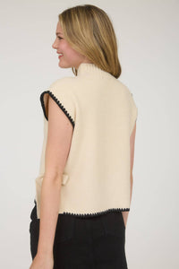 Twist & Stitch Mock Neck Sweater