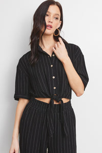 Linen Pinstripe Set