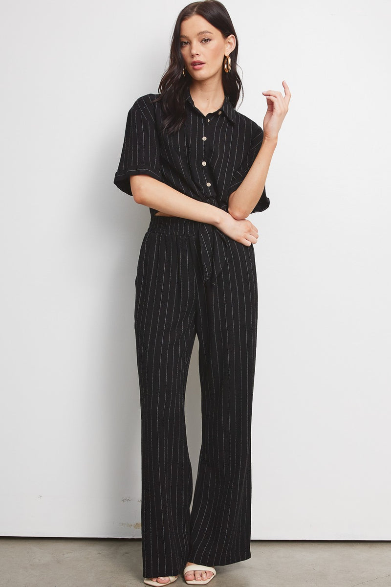 Linen Pinstripe Set