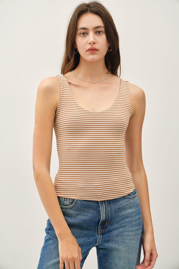 Underneath It All Striped Tank