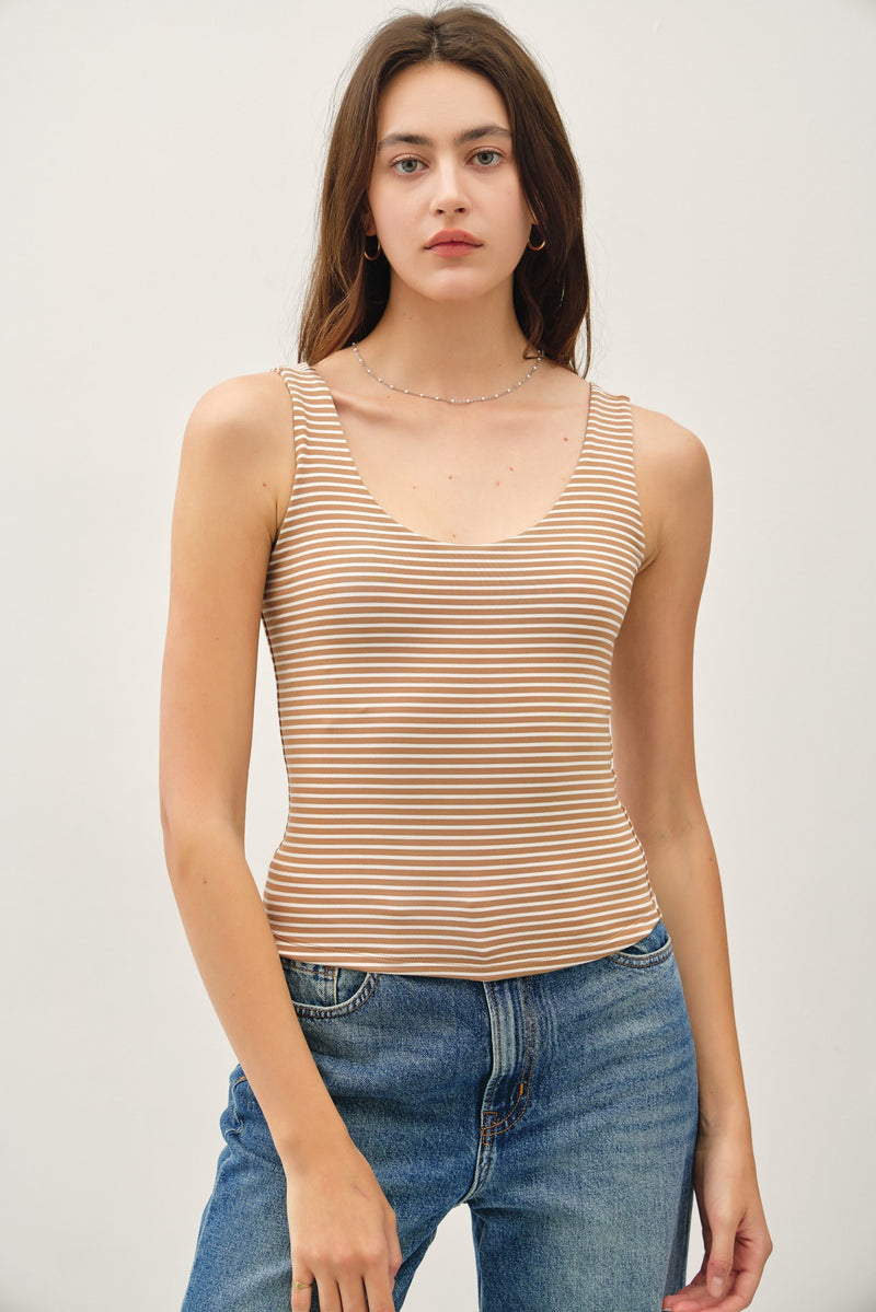 Underneath It All Striped Tank
