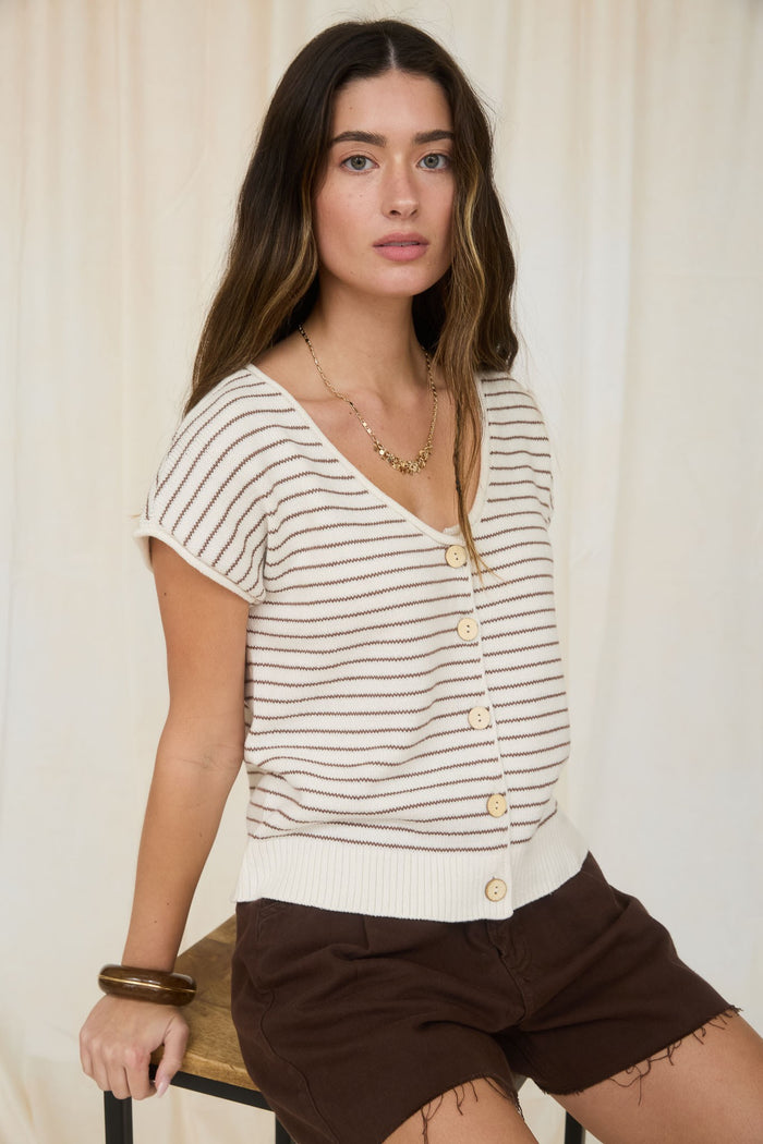 Carefree Stripe Cardigan