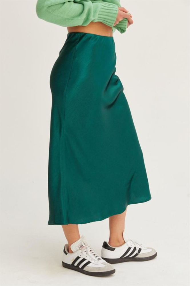 Holiday Shine Midi Skirt