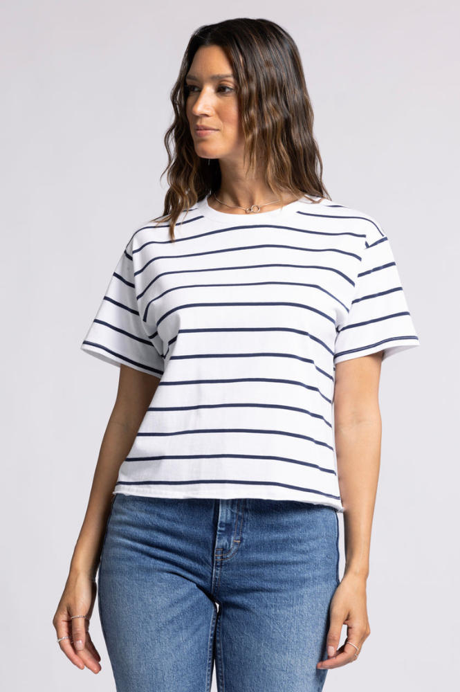 Katelin Striped Short Sleeve Tee