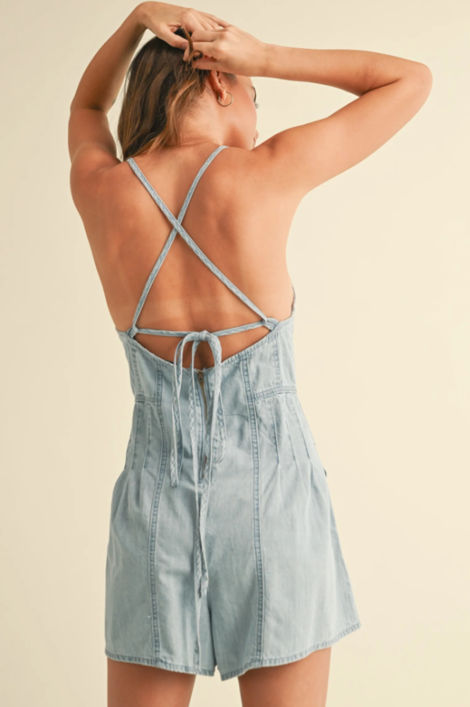 Denim Romper