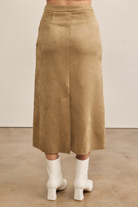 Around The Corner Suede Skirt