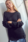 Solid Chunky Tunic Sweater