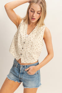 Antique Floral Vest
