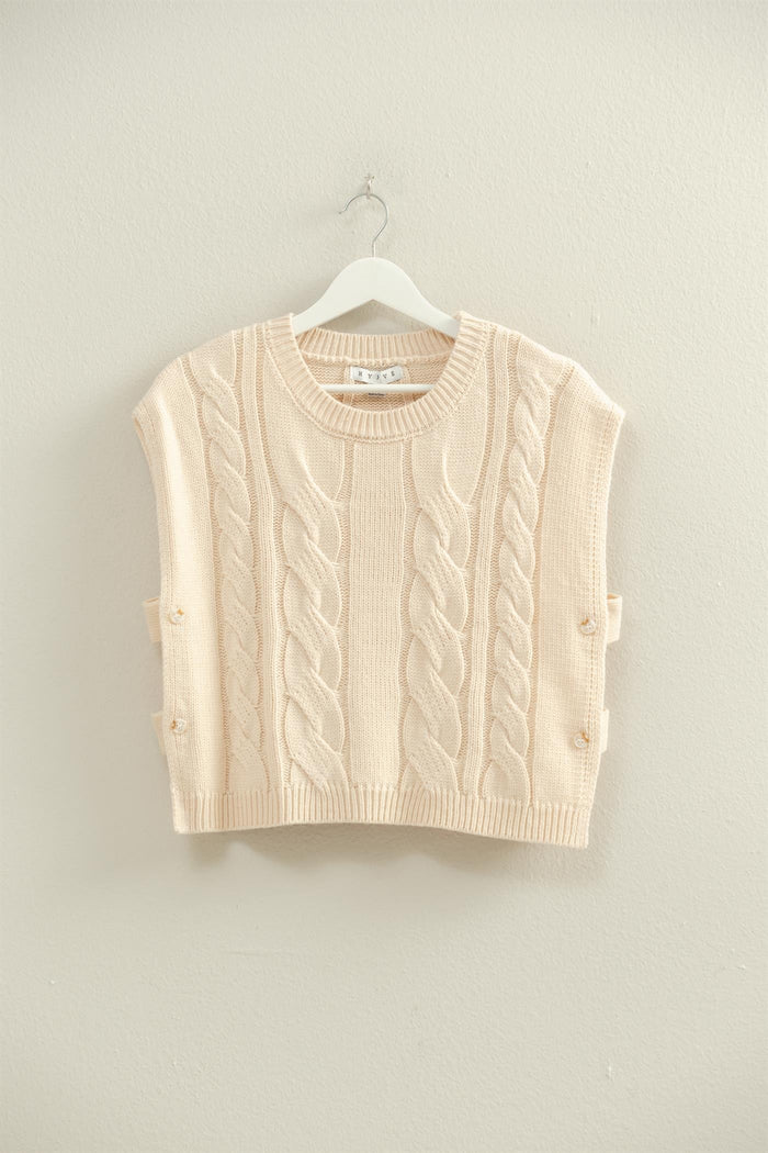 Sleeveless Knit Statement Vest