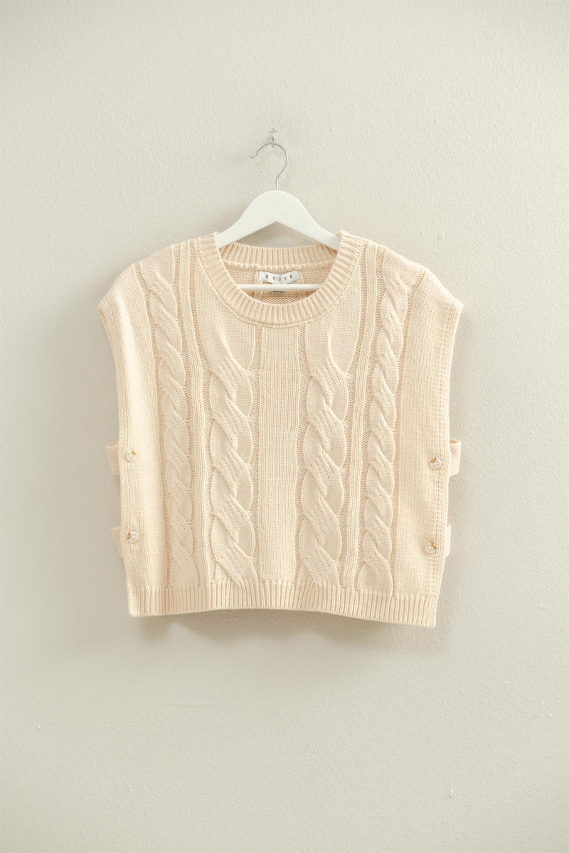 Sleeveless Knit Statement Vest
