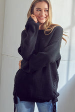 Solid Chunky Tunic Sweater