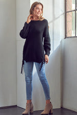 Solid Chunky Tunic Sweater