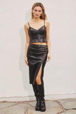 Too Smooth Leather Skirt