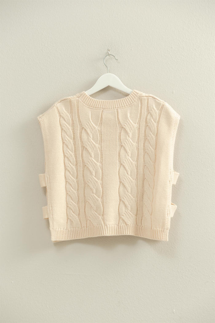 Sleeveless Knit Statement Vest