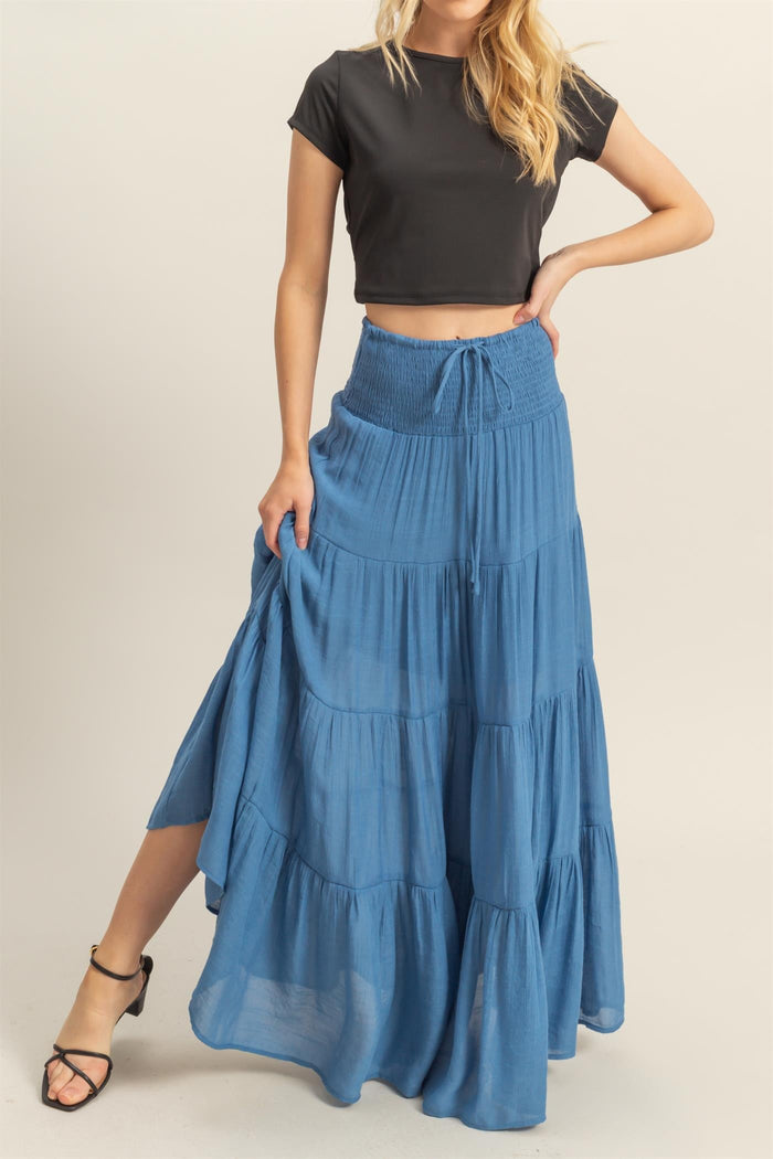 Every Season Tiered Maxi Skirt