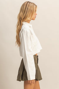 White Denim Top