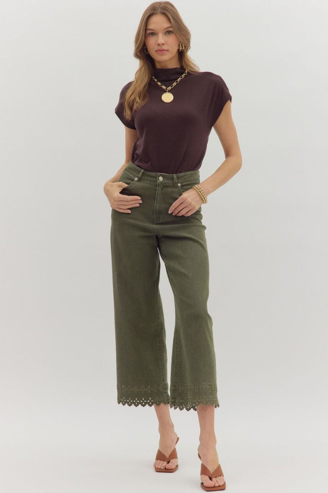 Laced In Green Denim