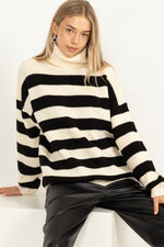Casually Flawless Striped Turtleneck