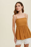 Do You Remember Babydoll Cami With Open Back