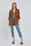Corner Café Rolled Sleeve Trench Jacket