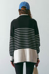 Open Waters Striped Rib Hem Sweater