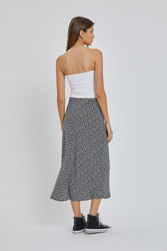 High Tide Satin-Esque Midi Skirt