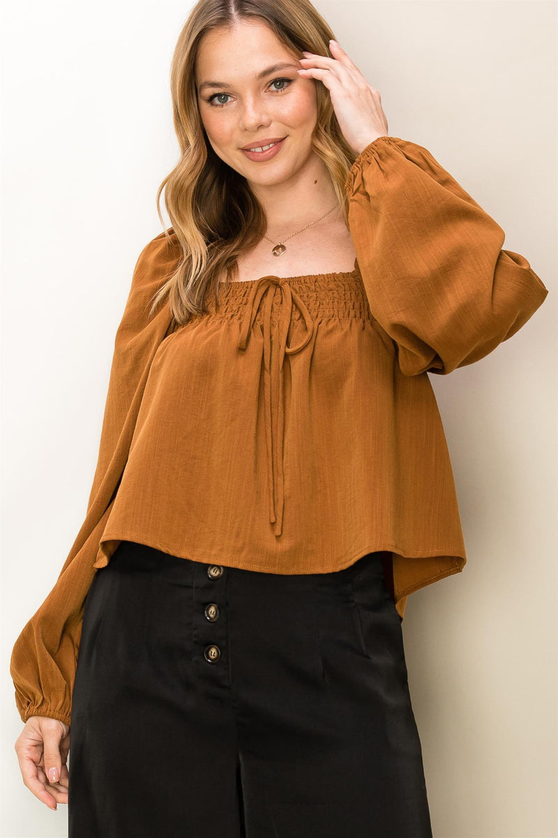 Ruffled Babydoll Crop Top