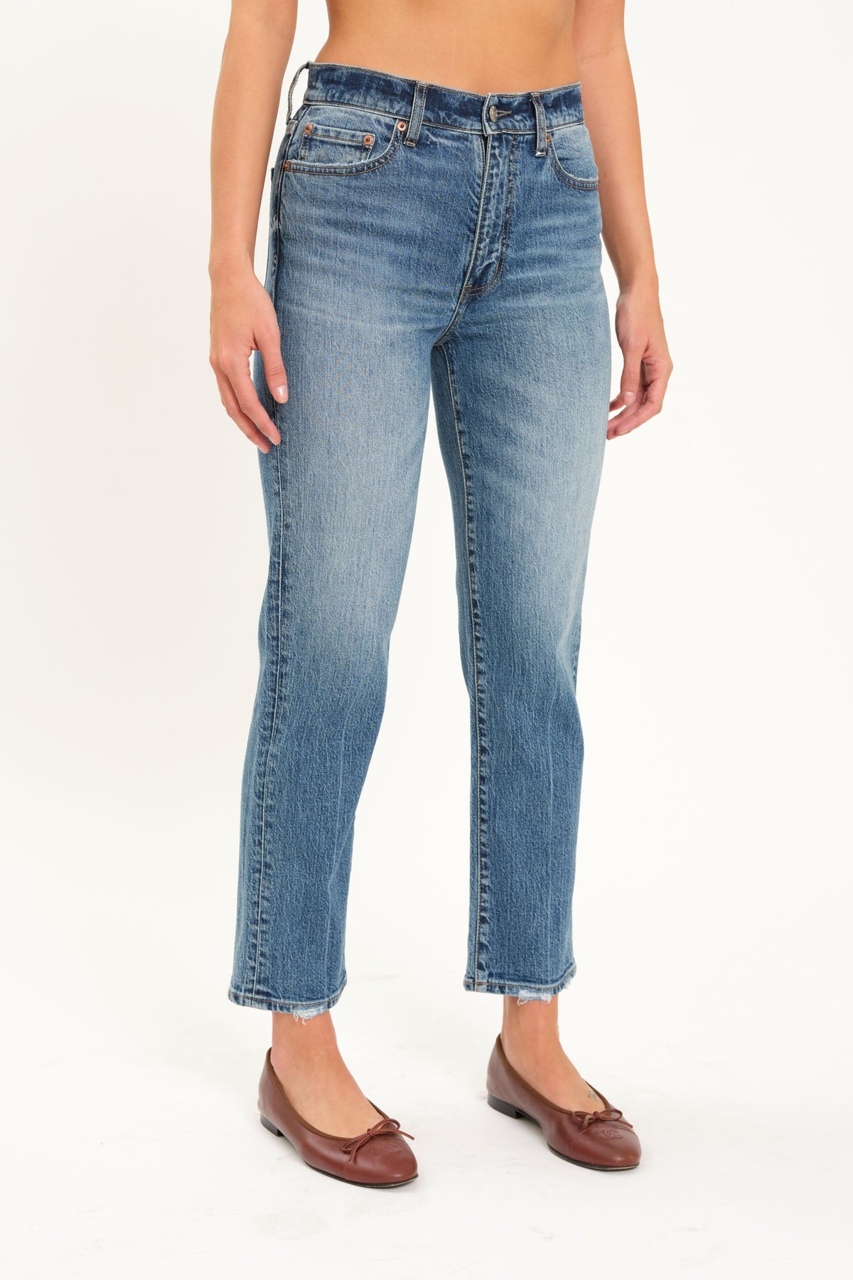 Stunner Straight Up High Rise Denim