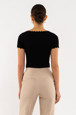 Under Me Scallop Edge Top