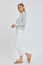 No Escape Striped Collared Sweater