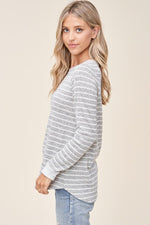Striped Pullover Knit Top