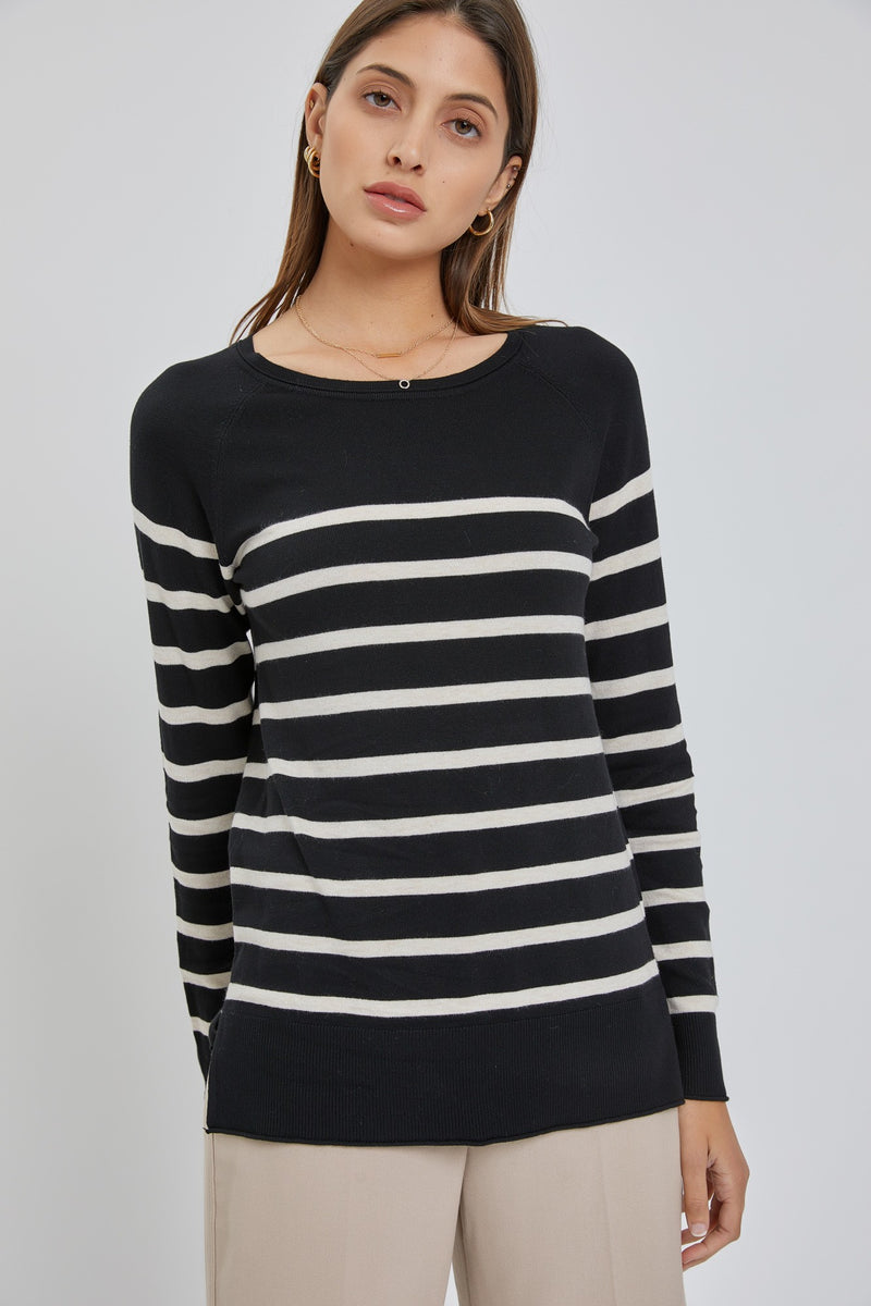 The Harper Lightweight Striped Sweater