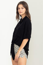 Happy Now Tie Front Shirt