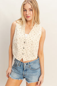 Antique Floral Vest
