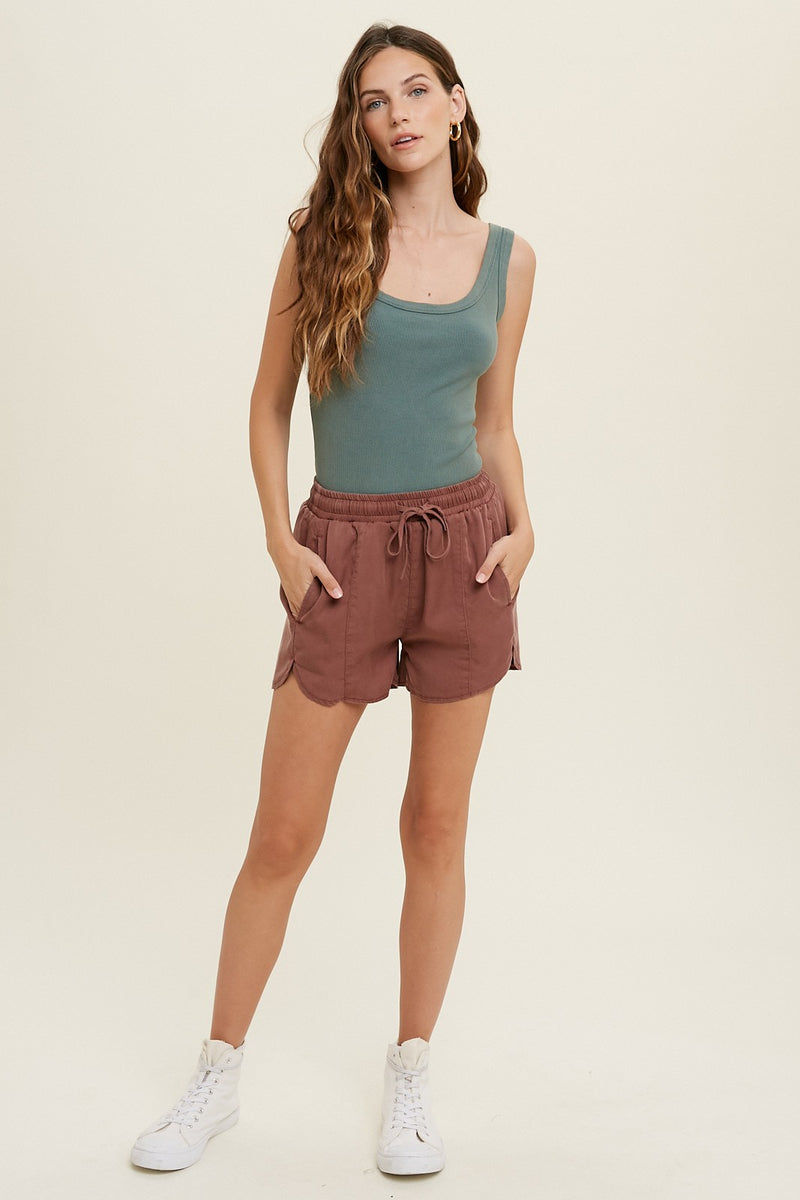 You're A Trip Tencel  Drawstring Shorts